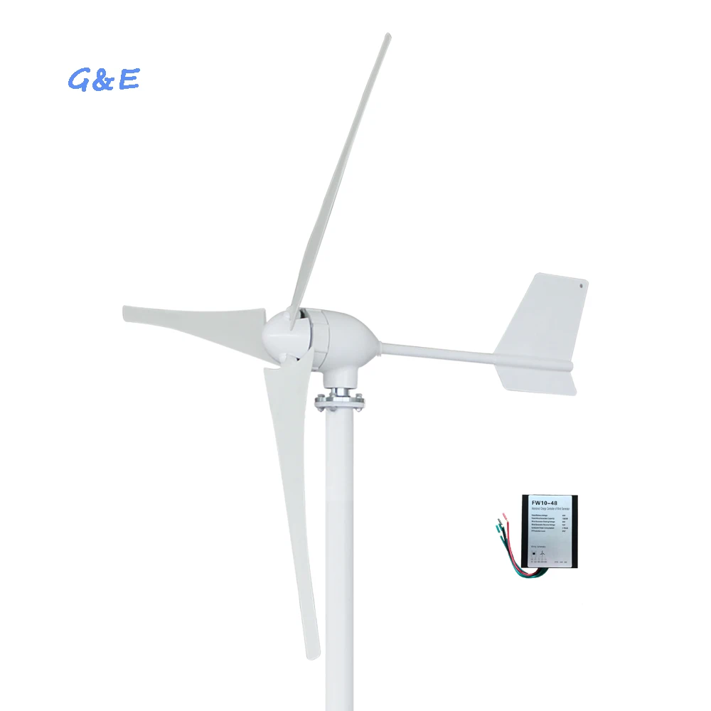 

Three Phase Generator 800W HAWT Wind Turbine With 12V 24V 48V DC Controller