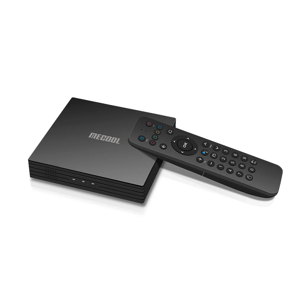 MECOOL KT1 DVB-S2 Amlogic S905X4-B Android TV 10 DVB Set Top Box 2GB 16GB AV1 2.4G/5G Dual WiFi BT4.2 Media Player KT1-S2