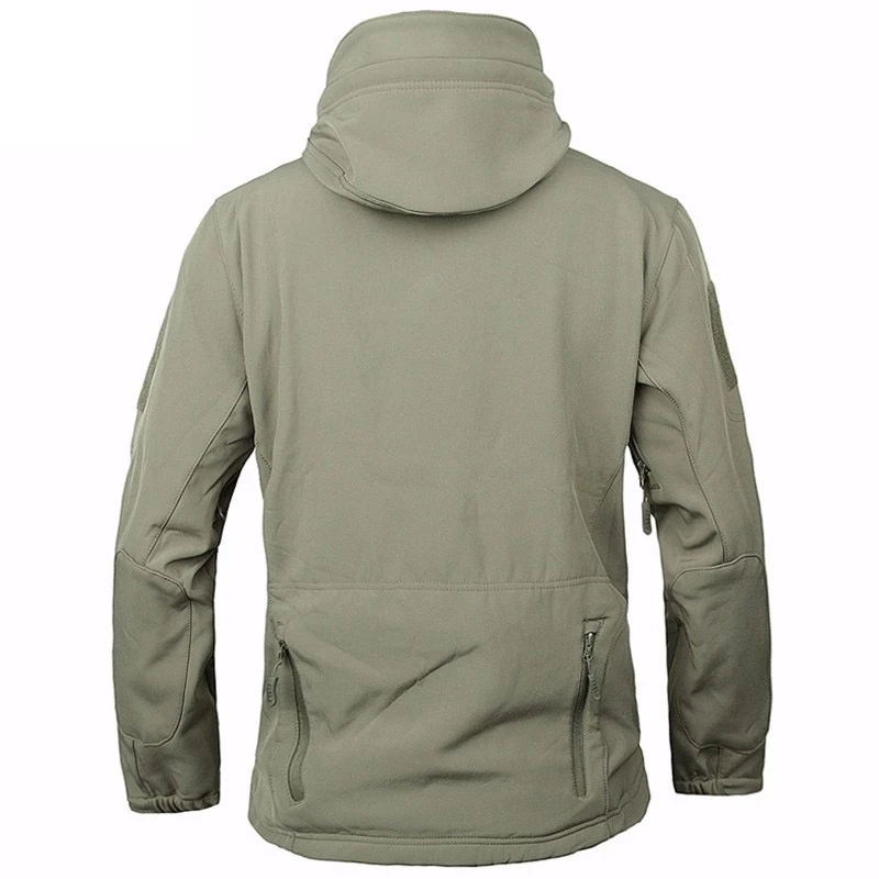 Outdoor Soft Shell Fleece Men And Women Windproof Waterproof Breathable Warm Hiking Camping  Shark Leather Jacket
