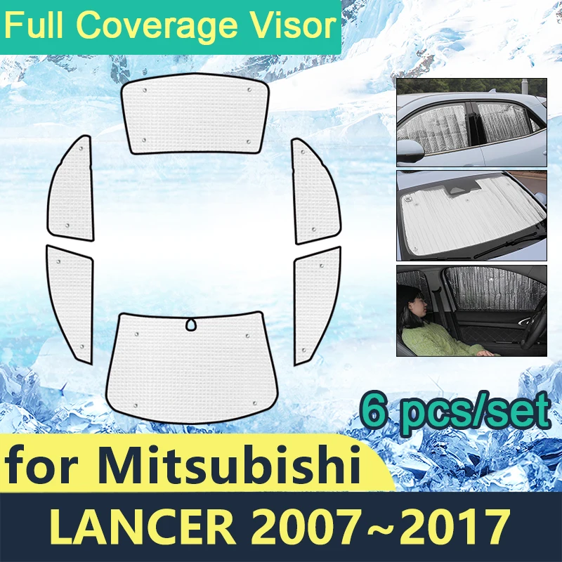 

Full Cover Sunshades For Mitsubishi Lancer 2007~2017 Car Windshields Accessories Sun Protection Parasol 2016 2015 2014 2013 2012