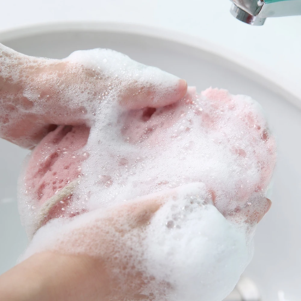 Bola de baño de esponja de tres colores, cepillo de masaje de espuma rápida de alta calidad, frotamiento de ducha suave, accesorios de baño para