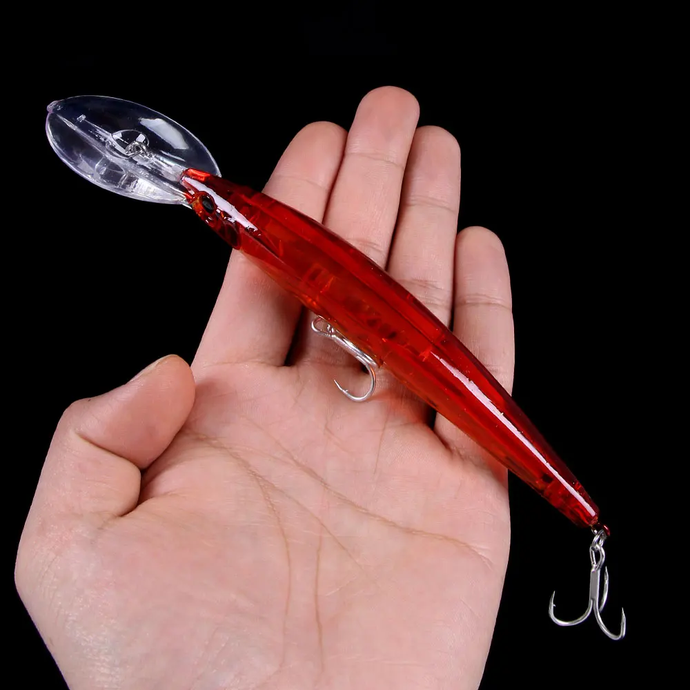 HENGJIA 17cm 23.5g Minnow Fishing Lure Laser Artificial Bait 3D Eyes Fishing Wobblers Bait Crankbaits Fishing Tackle Diving 2.5m image 2