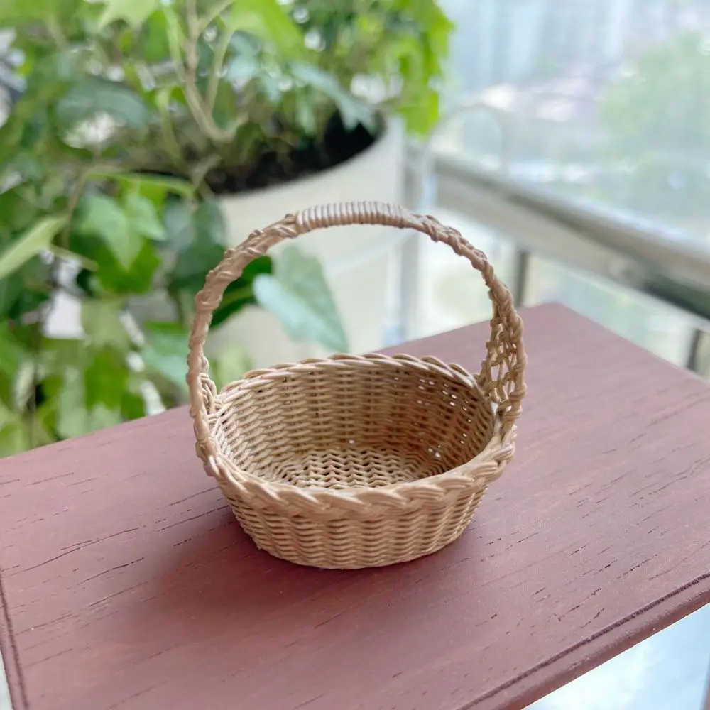 1PCS 1/6 Scale Miniature Storage Basket Cute Mini Food Basket for 1/6 1/8 Blyth Barbies BJD Doll House Decor Kitchen Play Toys