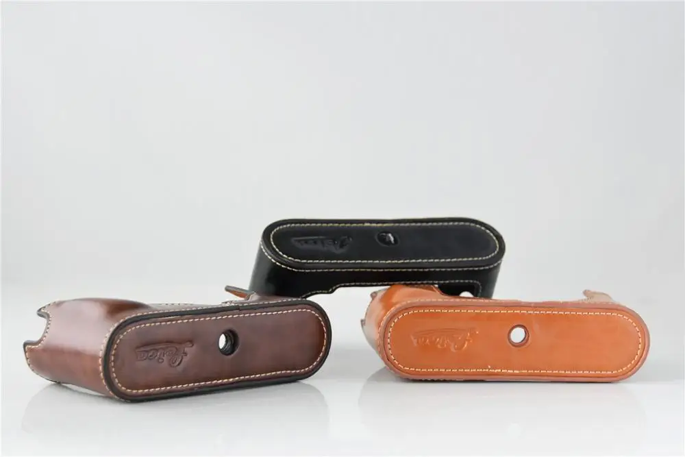 كاميرا حقيبة حالة ل ايكا M9-P M9 M8 M-E بو الجلود نصف الجسم المسمار 1/4 مجموعة غطاء مع بطارية افتتاح ، شحن مجاني