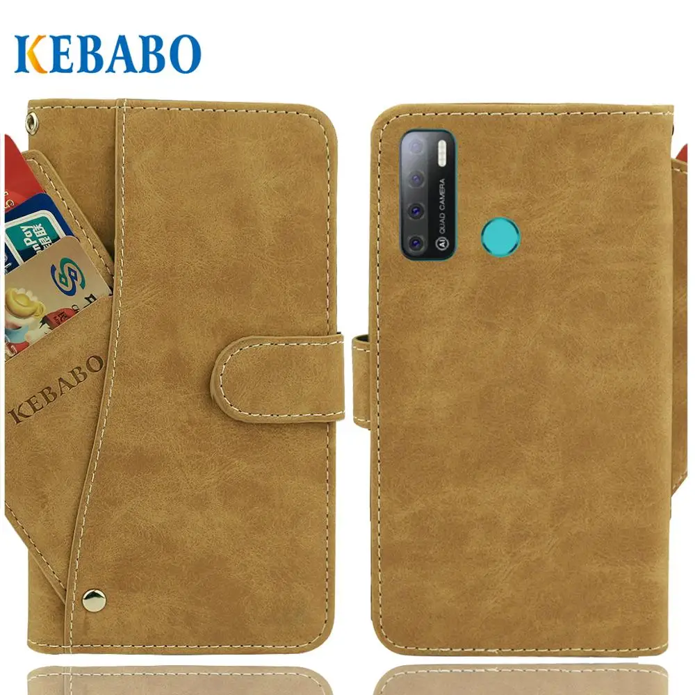 Vintage Leather Wallet Tecno Pouvoir 4 Case 7