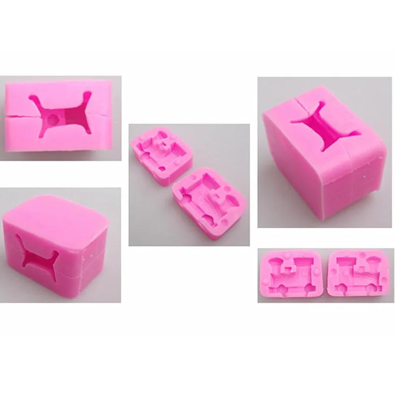 3D Small Train Shape Silicone Mold Kitchen Baking Resin Tool Dessert Cake Lace Decoration DIY Chocolate Pastry Fondant Moulds
