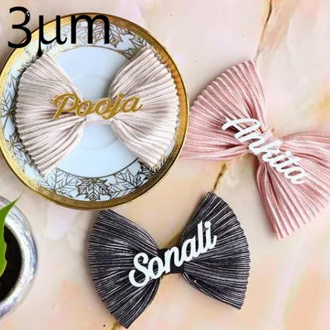 New Fashion Big Custom Name Bows Hair Clips Hair Accessories Personailzed Wedding Hair Clip acrylic For Women Christmas Gifts