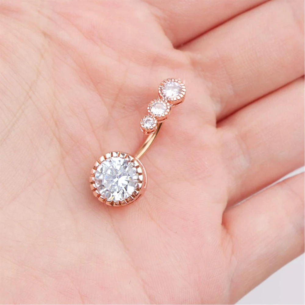 High Quality Belly Button Rings 316L Surgical Steel Navel Rings Banana Piercing Nombril Ombligo Women Men 1.6*10mm Body Jewelry