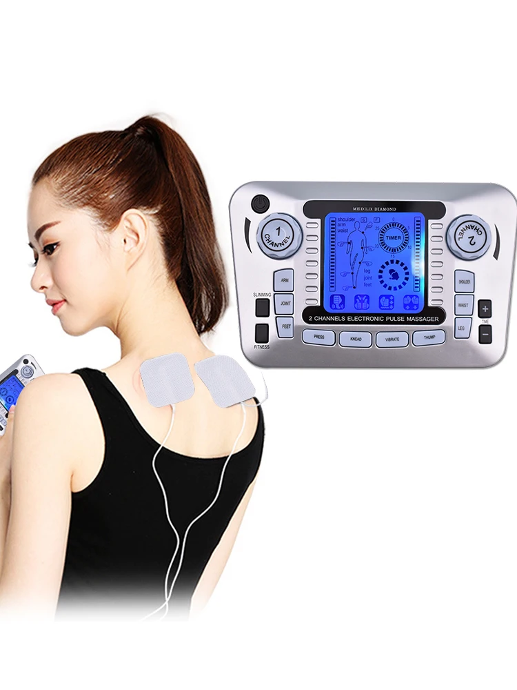 Eletric Muscle stimulator Pulse Massager Physiotherapy Tens Machine Ems Muscle Stimulation Acupuncture Slimming Massager