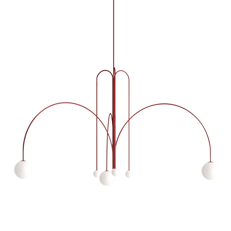 Imagem -05 - Linha Designer Minimalista Nordic Lustre Sala de Estar Café Hanglamp Loft Decoração Luminária Suspendu Pendurado Luminária