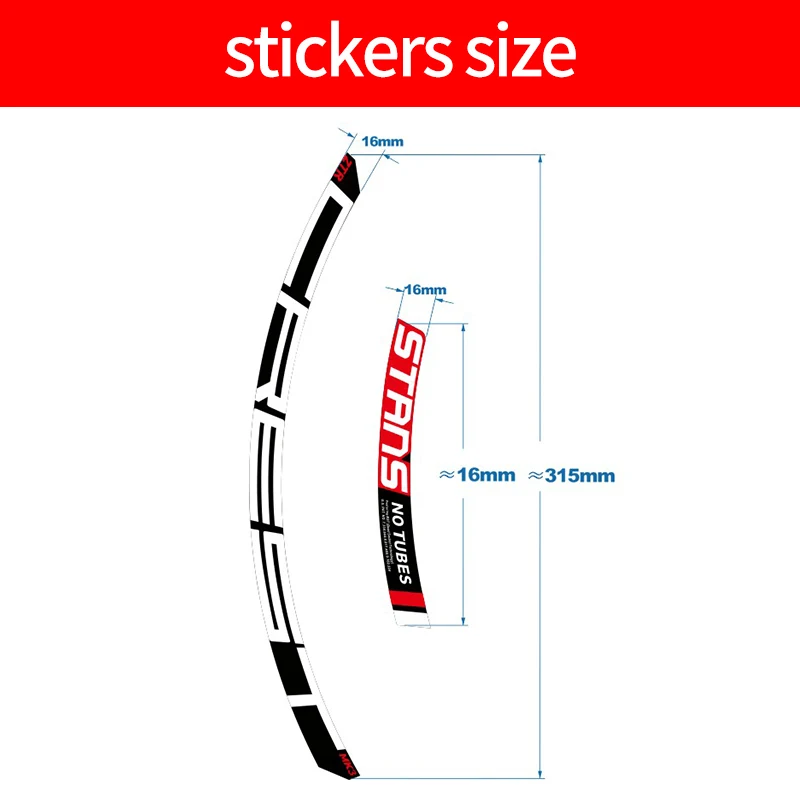 2020 NOTUBES CREST MK3 mountain wheel set stickers mtb bike rim decal