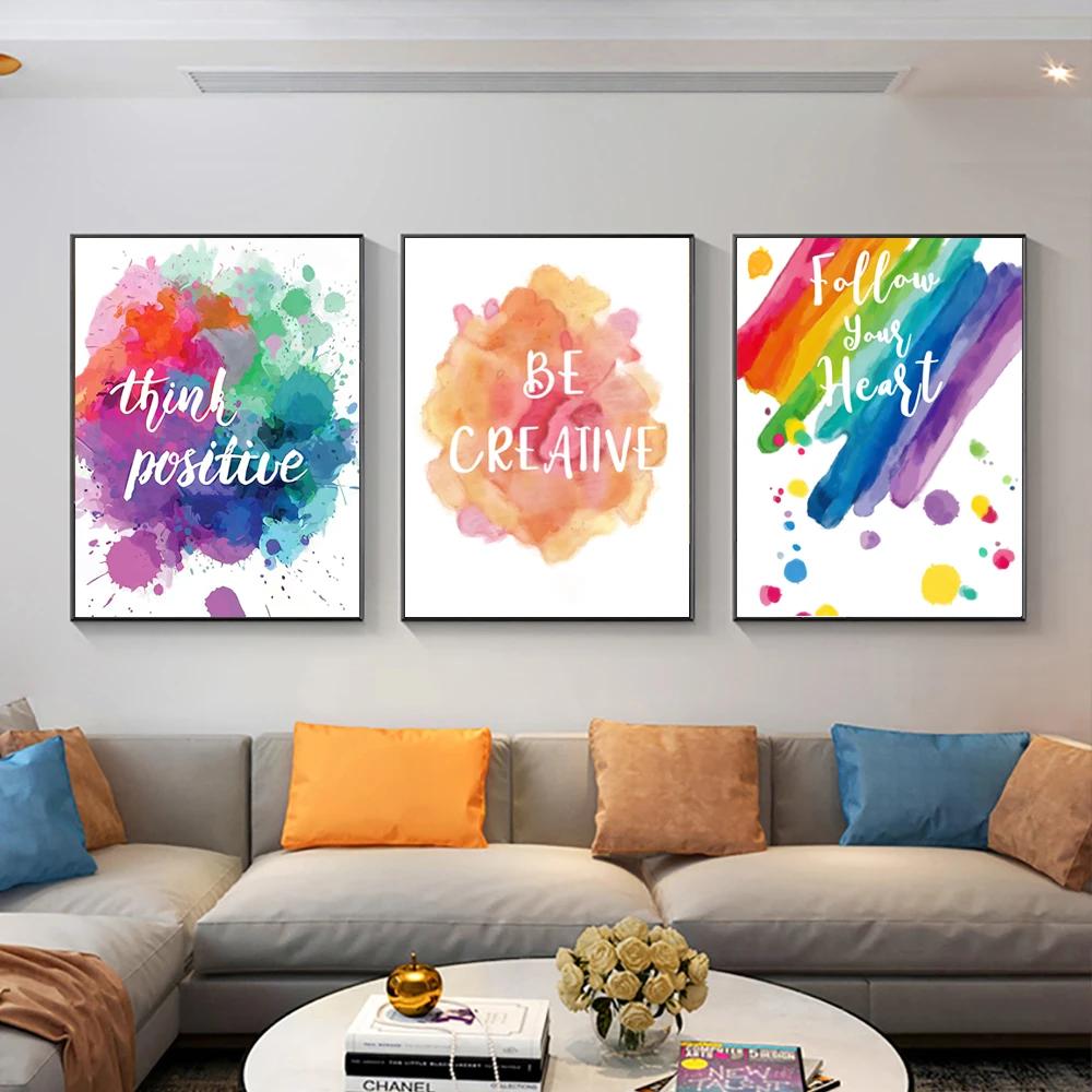 Modern Poster Inspirational Execute Quotes Motivational Watercolor Print Canvas Painting Wakll Art Picture Office Home Decor