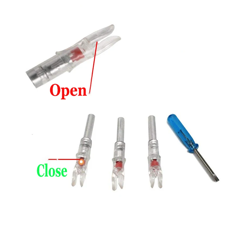 5 Colors 3PCS Led Nocks 6.2mm Automatic Light Nocks Replaceable Arrow Nocks W Tool Set For Hunting ARCHERY Shooting(.244"/6.2mm)