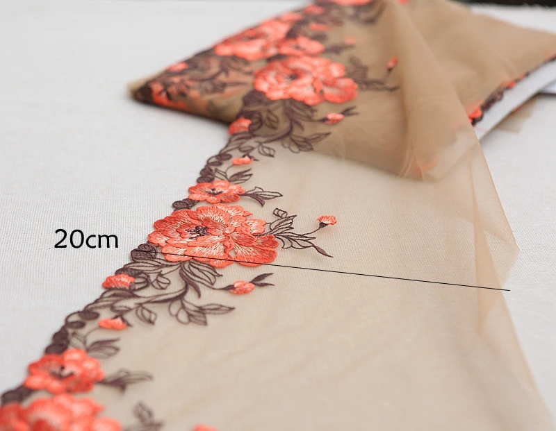 2Yards/Lot High Quality Lace Trim Embroidery Lace Fabric Mesh Lace Ribbon Tulle Guipure Cord Lace Sewing DIY Doll Cloth