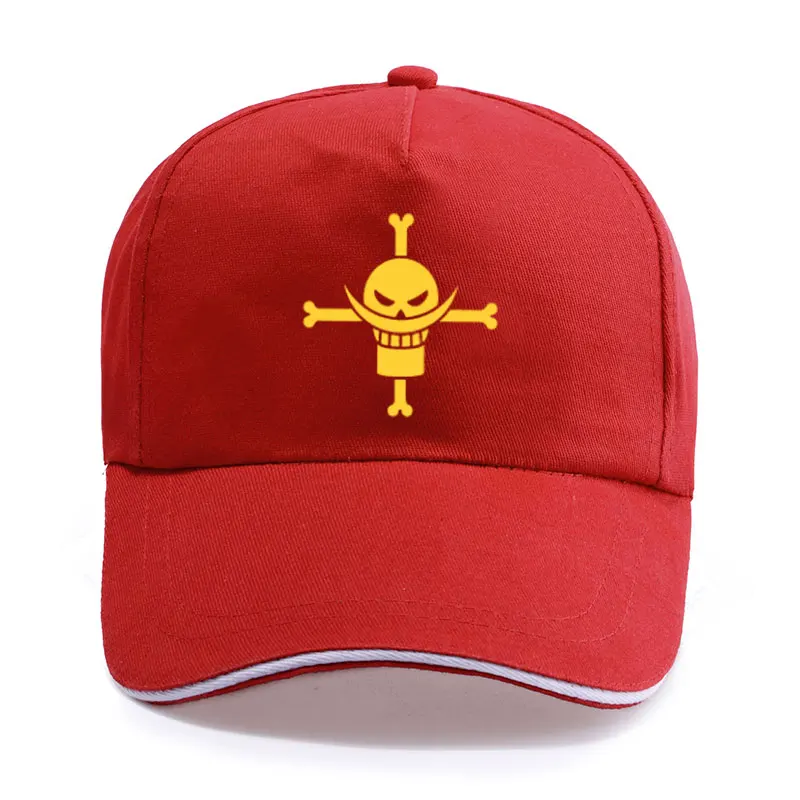 Nowe Anime One Piece Edward nowa brama broda czapka z daszkiem Unisex kobiety mężczyźni bawełniany kapelusz czapki z prostym daszkiem czapki Trucker