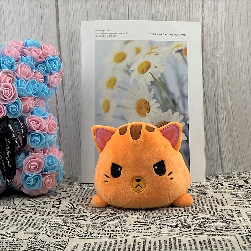 Cat Plush Kawaii Stuffed Doll Toy Different Sides To Show Different Moods Soft Simulation Cat Plush Toy For Kids