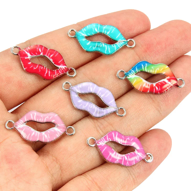 New Arrival 10 Pcs Mixed Color Drop Oil Elephant Unicorn Bear Bee Connector For Girls DIY Necklace Bracelet Jewelry