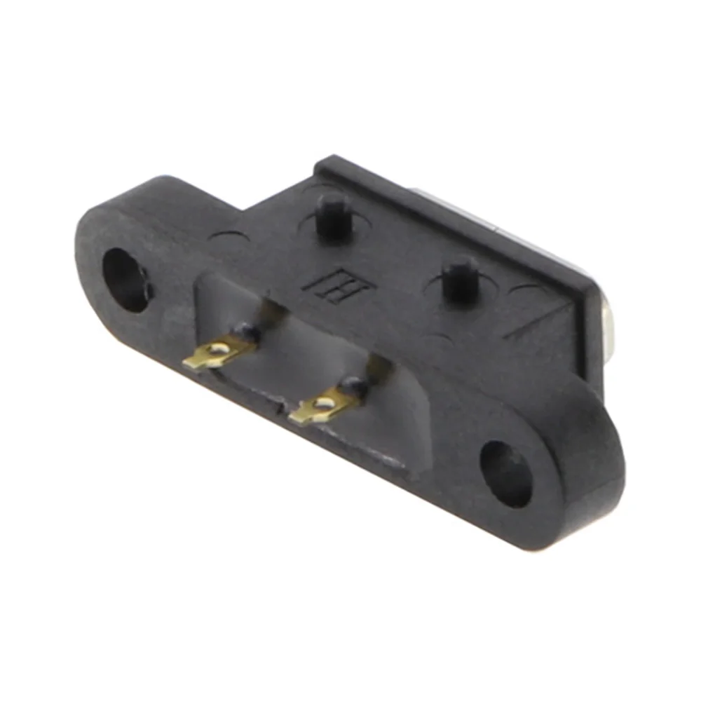 2-50pcs tipo C 2pin porta femmina USB C impermeabile con foro per vite interfaccia di ricarica a ricarica rapida connettore USB a 180 gradi