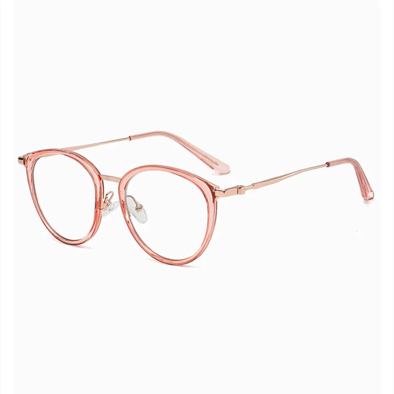 New Metal TR90 Hybrid Anti Blue Light Spectacle Frames Men's Retro Comfortable Eyeglasses Ladies Simple Fashion Myopia Eyewears