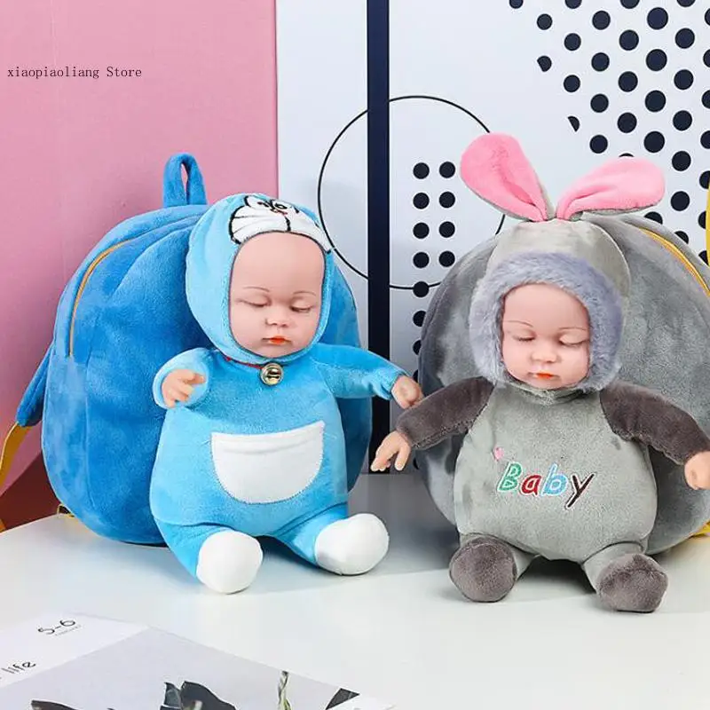 Schoolbag Kids Backpack Children School Bags Girls Boys Backpacks New Lovely 3D Baby Doll Plush Children Backpacks Kindergarten