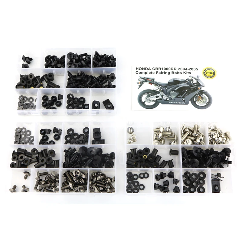 Fit For Honda CBR1000RR CBR 1000RR 2004 2005 Motorcycle Complete Full Fairing Bolts Kit Clips Screws Washer Fastener