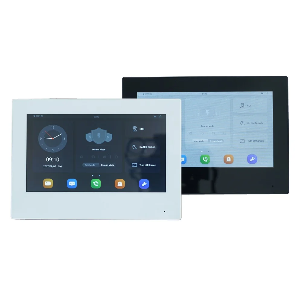 New VTH5321GW-W VTH5321GB-W 802.3af PoE Android 7-inch digital indoor monitor, Video Intercom monitor,wired doorbell monitor