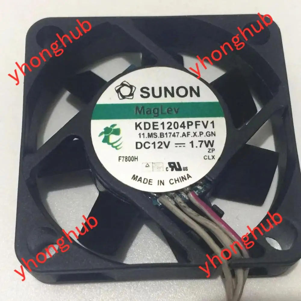 Sunon KDE1204PFV1 11.MS. B1747.AF.X.P.GN Dc 12V 1.7W 40X40X10Mm Server Koelventilator