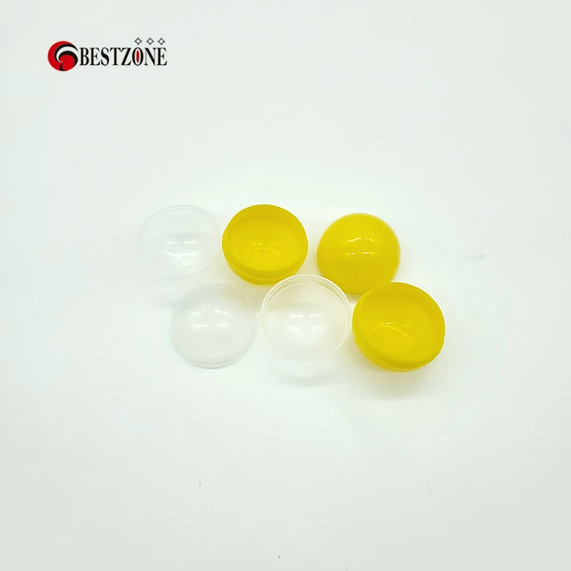 70 pz/lotto diametro 32MM giallo vuoto plastica PP giocattolo capsule sorpresa palla contenitore rotondo per distributore automatico