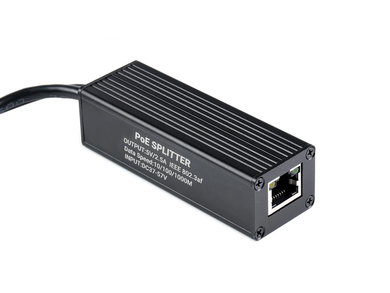 POE-SPLITTER-TYPE-C,Industrial Gigabit PoE Splitter, IEEE 802.3af/at-compliant, 5V 2.5A Type-C Power Output, Gigabit Ethernet