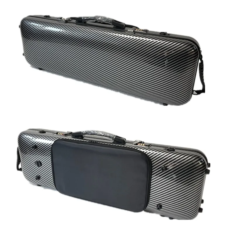 Carbon fiber Violin Case 4/4 music sheet bag 4 pcs bow holder Code Lock