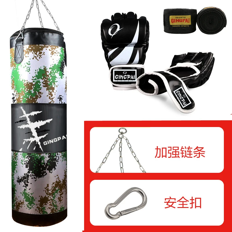 

GINGPAI MMA Sandbags Boxing Series 100cm Empty SandBag Boxing Gloves Muay Thai Mitts Hand Wraps Set For Adults Kids Men Women