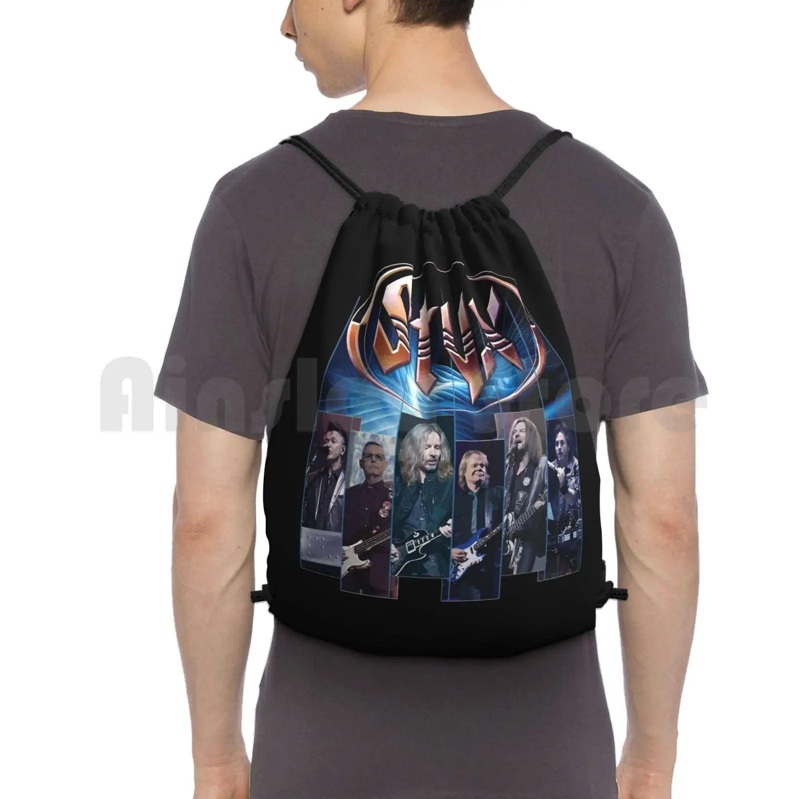 Mengarang Backpack Drawstring Bag Riding Climbing Gym Bag Band Marching Band Styx Band Babe Styx Band Cover Styx The Man The