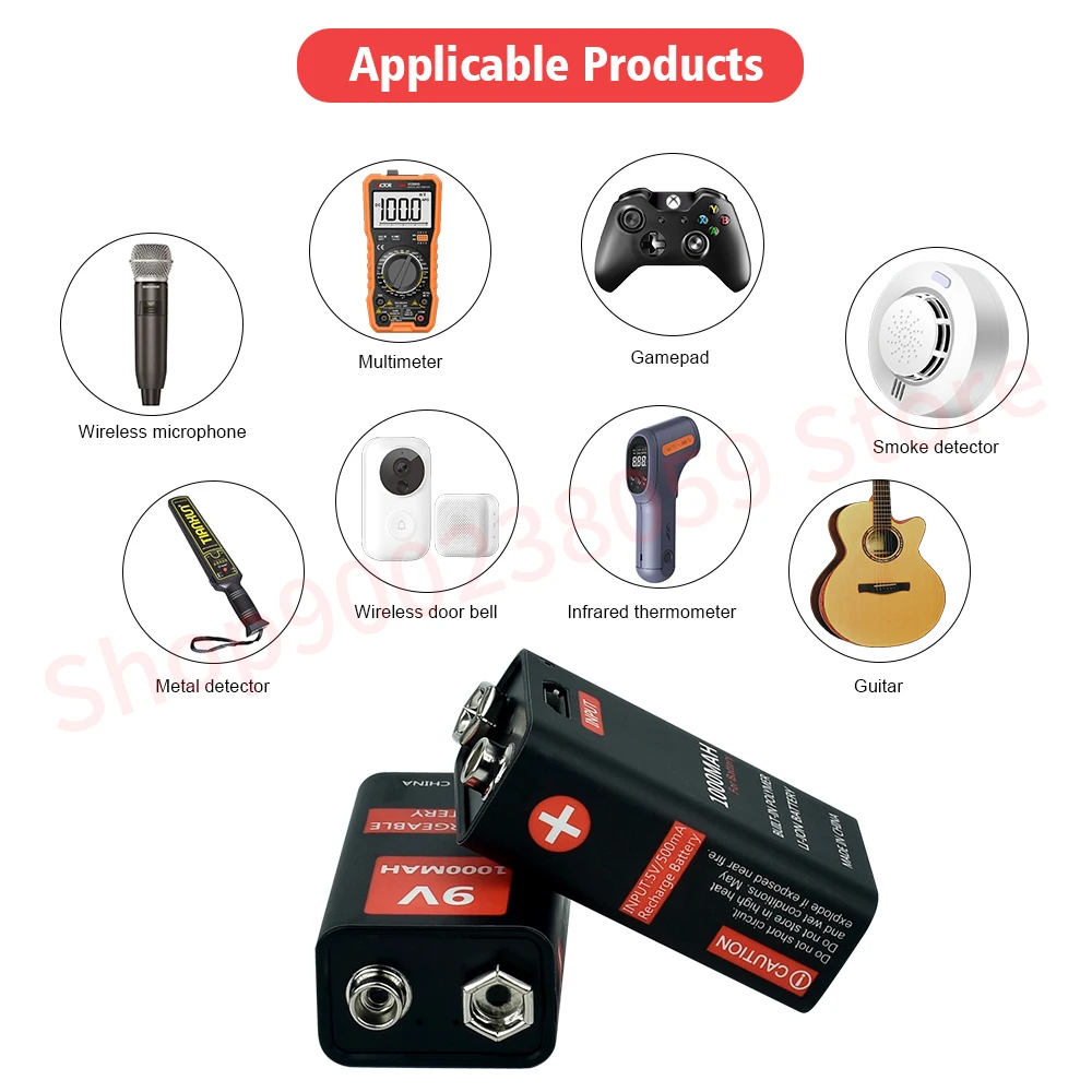 9V Usb Sạc Pin 6f22 Li-ion Lithium 9V Pin Li-ion Cho Micro Kim Loại Đồng Hồ Đo Vạn Năng