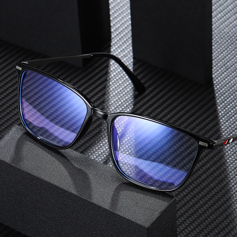 Gafas de lectura con bloqueo de luz azul para hombre y mujer, montura transparente para juegos de ordenador, gafas de trabajo antiluz azul