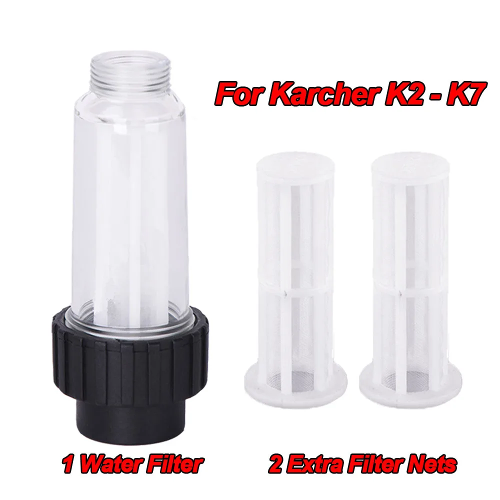 Hochdruck Scheibe Wasser Filter Für Karcher K2 K3 K4 K5 K6 K7 G 3/4\'\' Wasser Filter Auto Druck Washer mit 2 Filter Kerne