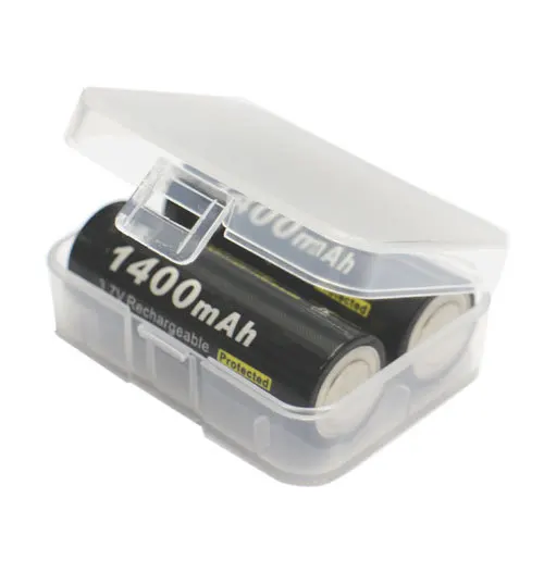 

Plastic 2 x 26650 Battery Case Box Holder Storage Box for 26650 Lithium Batteries Container Power Bank Transparent