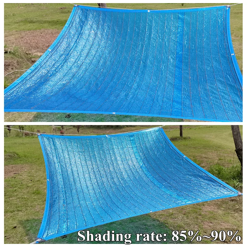 Blue Anti-UV HDPE Sun Shade Net Garden Patio Pool Awnings Succulent Plants Cover Sunshade Net Camping Tent Outdoor Shade Sail