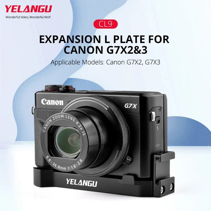 

G7X Metal L-Bracket Quick Release Plate Expansion for Canon G7 X Mark II III G7X3 Camera Bracket Base Side Plate With Cold Shoe