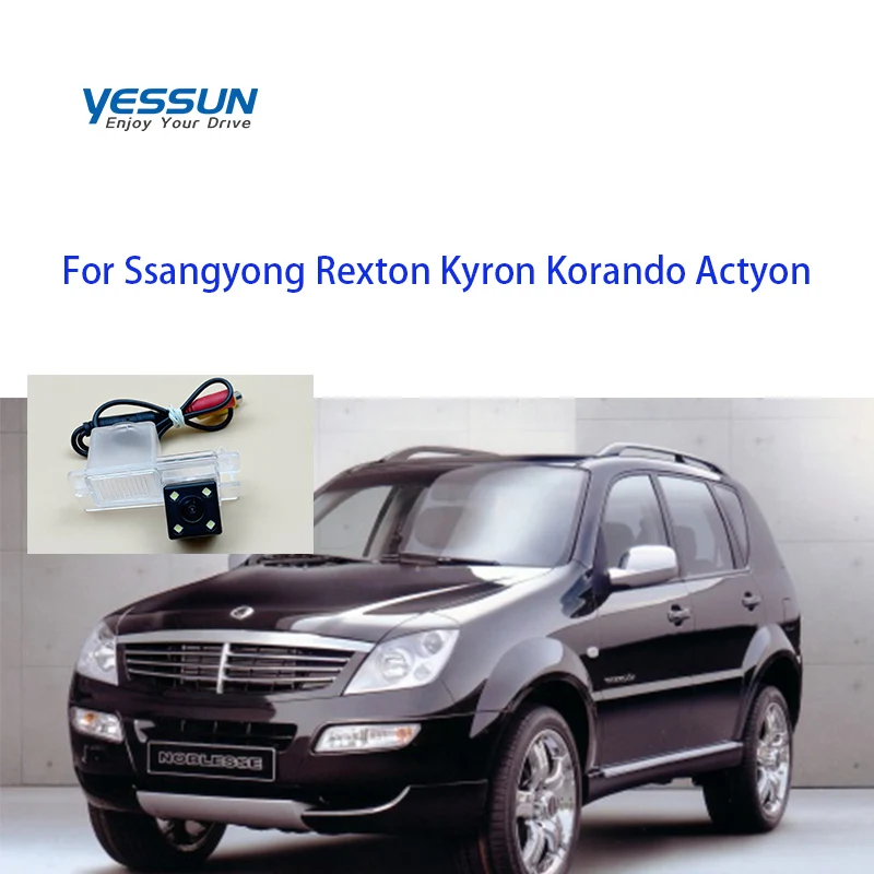 wide angle Rear View Camera For Ssangyong Rexton Kyron Korando Actyon license plate camera/vechical backup camera