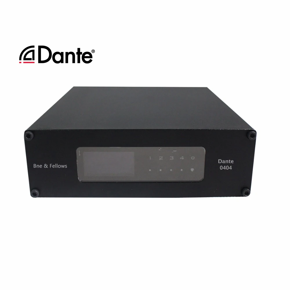 Ben&Fellows 4 In 4 Out Dante Audio IP Network Interface Transmitter with DSP and POE Power Supply,Dante Converter for PA System