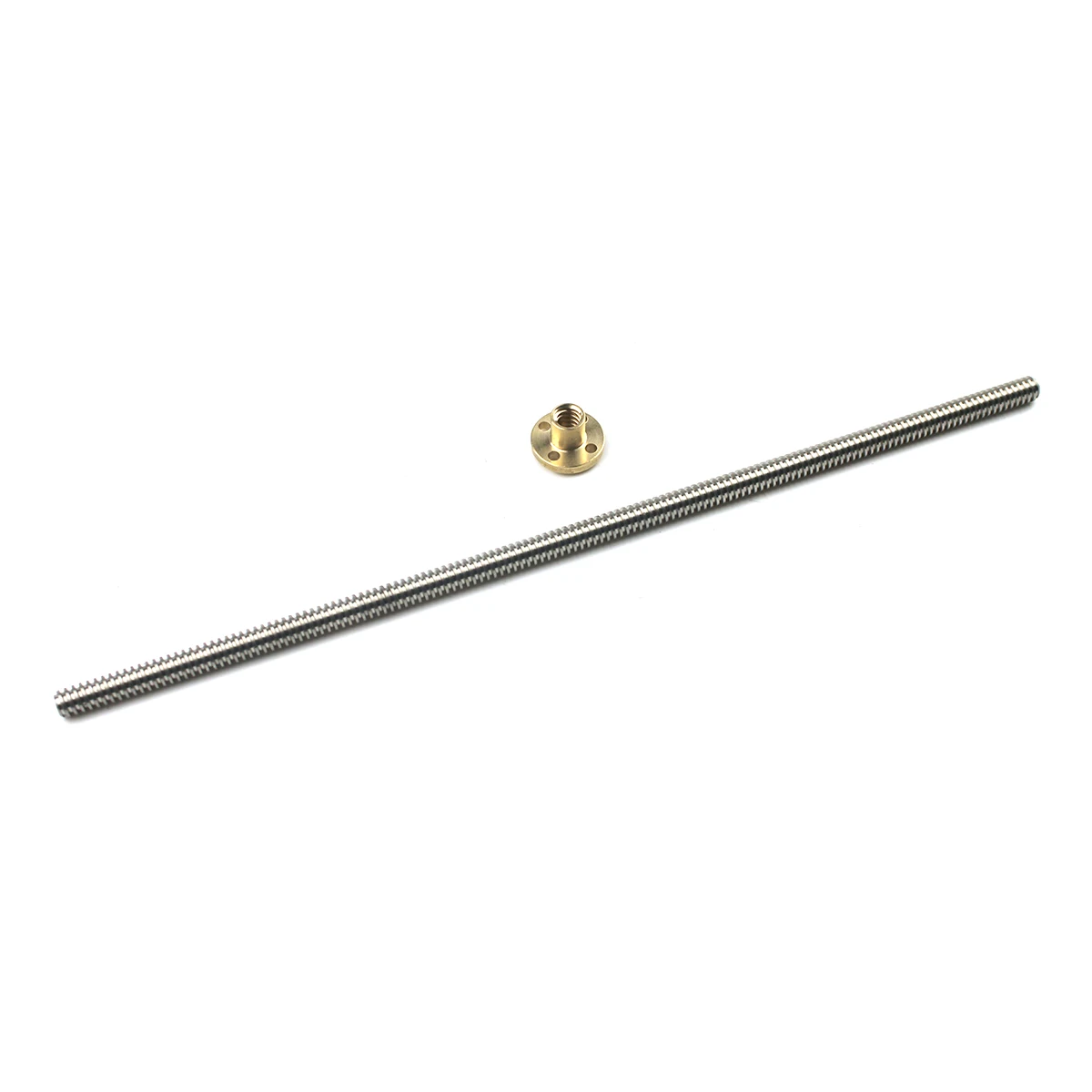 T8 Lead Screw Rod Lead 2mm 8mm Pitch 2mm OD 8mm L 100 200 300 350 400 500 1000 1200mm With Nut For CNC 3D Printer