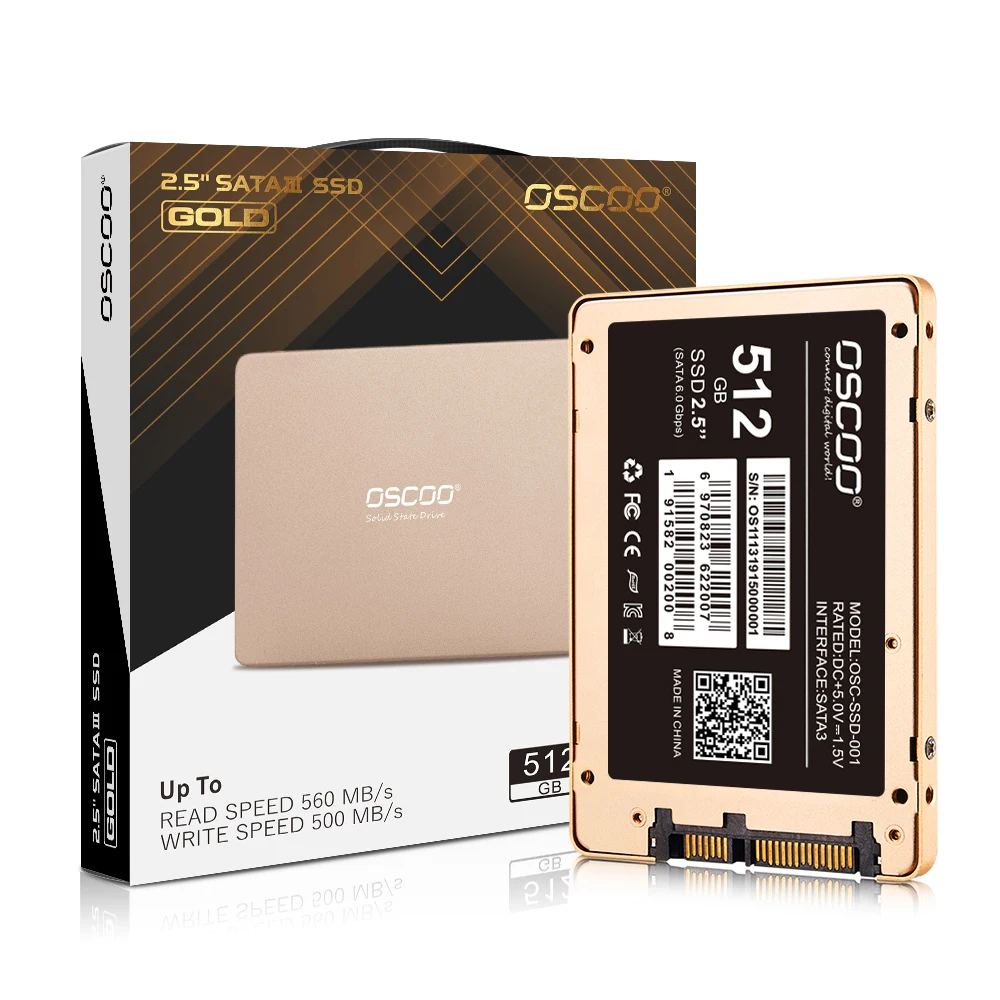 Oscoo 2.5 Inch SATA3 Mlc Originele Ssd Harde Schijf 128Gb 256Gb 512Gb Interne Solid State Drive Ssd drive Voor Computer