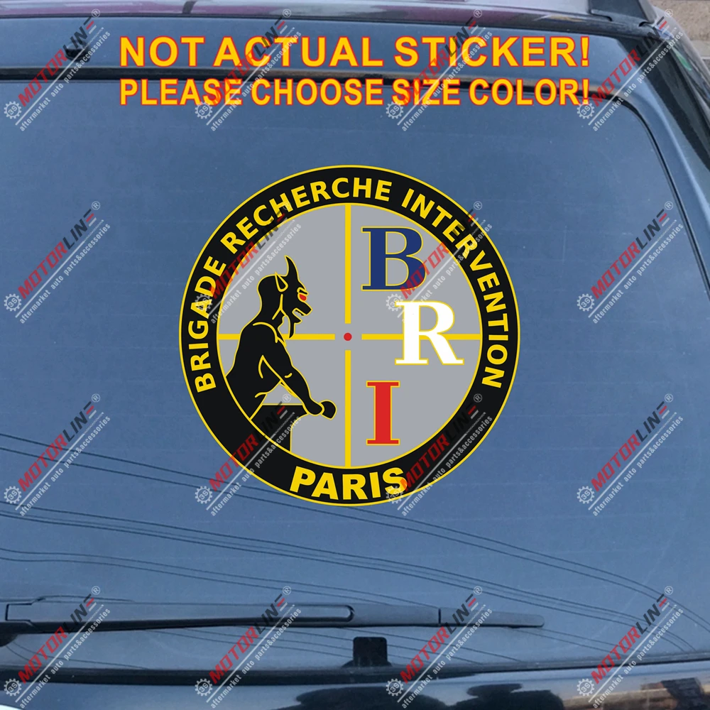 BRI Research and Intervention Brigade Police French Decal Sticker Reflective Glossy pick size