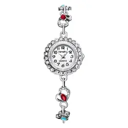 Qingxiya relógio de pulso feminino antigo, relógio de quartzo para mulheres, simples, presente, marca de luxo, pulseira de diamante