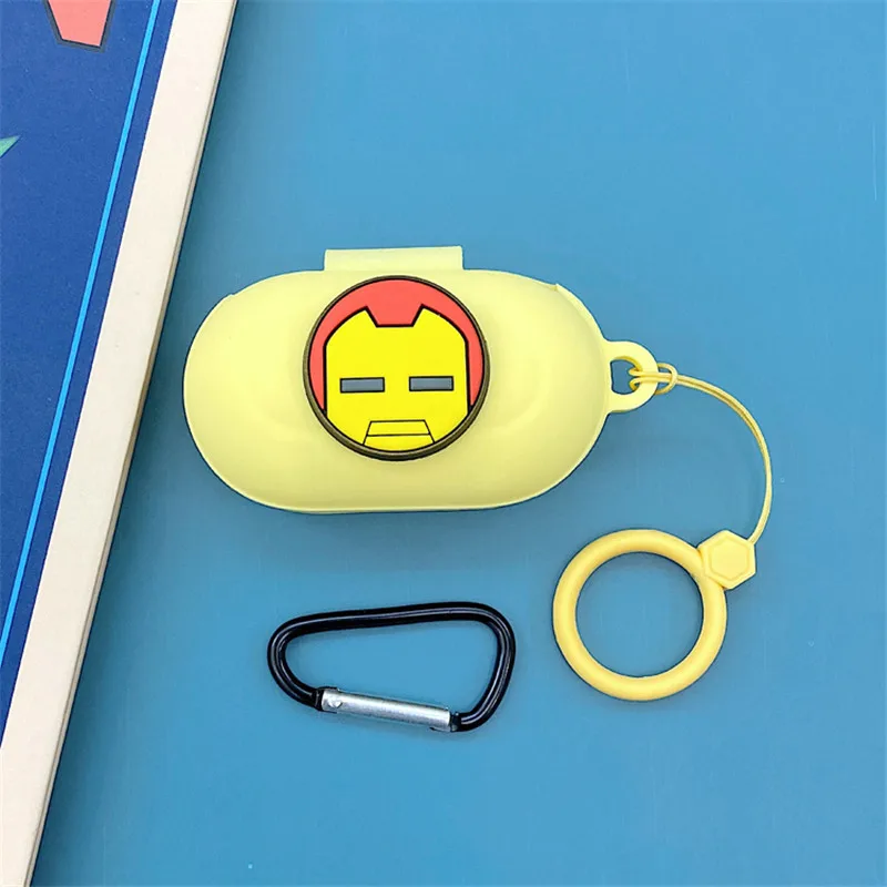 การ์ตูน Marvel หูฟังสำหรับ Samsung Galaxy Buds/Buds + ซิลิโคนบลูทูธหูฟังป้องกัน Hook