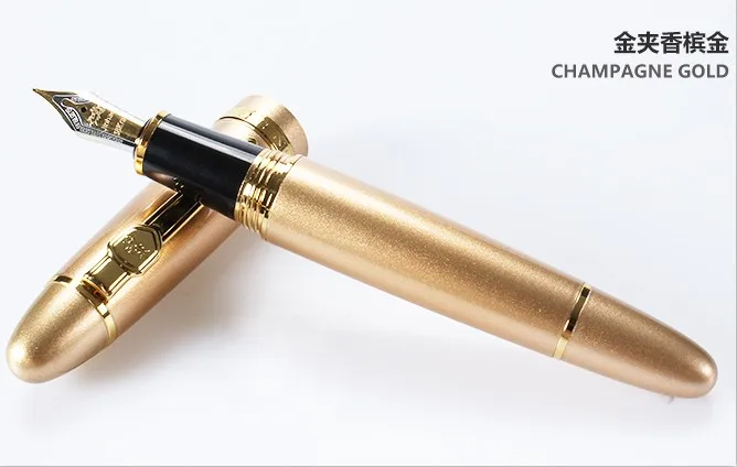 Erschwinglicher Jinhao 159 Füllfederhalter in Schwarz und Silber mit M-Feder, dickes Geschenk – Detail 12