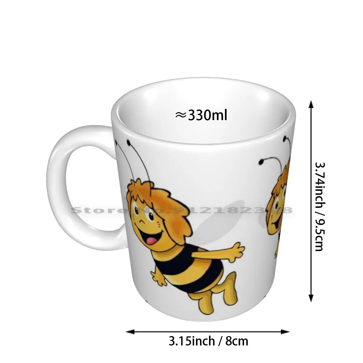 Maya The Bee Ceramic Mugs Coffee Cups Milk Tea Mug French German Computer Animated Comedy Series 1912 Honey Bee Willy Fun Funny