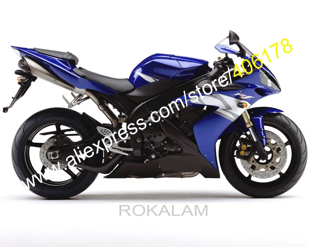 

Обтекатели мотоциклов для Yamaha YZF R1 YZF1000 04 05 06 YZF R1 2004 2005 2006, синие, черные обтекатели из АБС-пластика (литье под давлением)