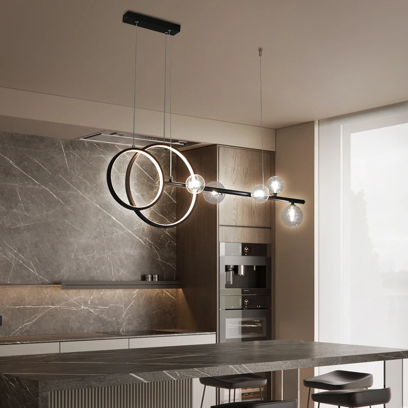 Modern round pendant light Office Glass bubble lamp Nordic Designer Lamps Dinning Room Lights 3 Light Color golden pendant light