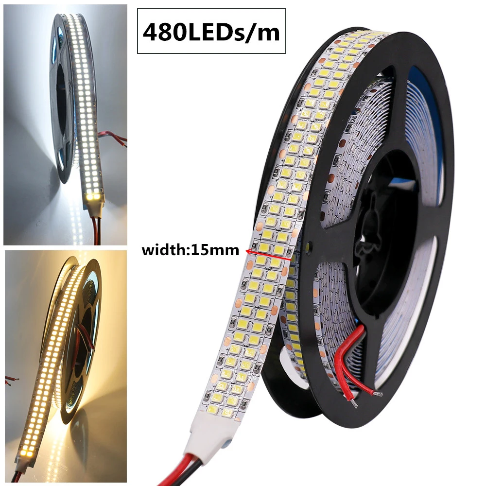 12V LED Strip Light SMD 2835 120/240/480LEDs/m Diode Tape IP21 IP65 IP67 Waterproof Flexible LED Ribbon Rope for Room Decor 5M